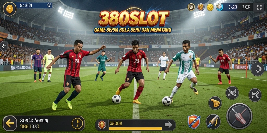 Tampilan gameplay 380SLOT yang memukau dengan aksi sepak bola nyata.