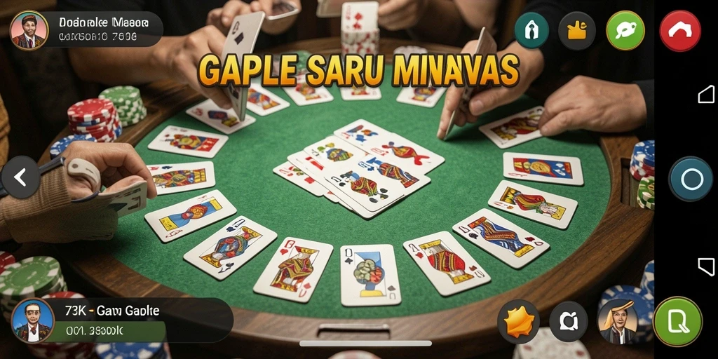 Tampilan gameplay seru dalam permainan Gaple 73K.