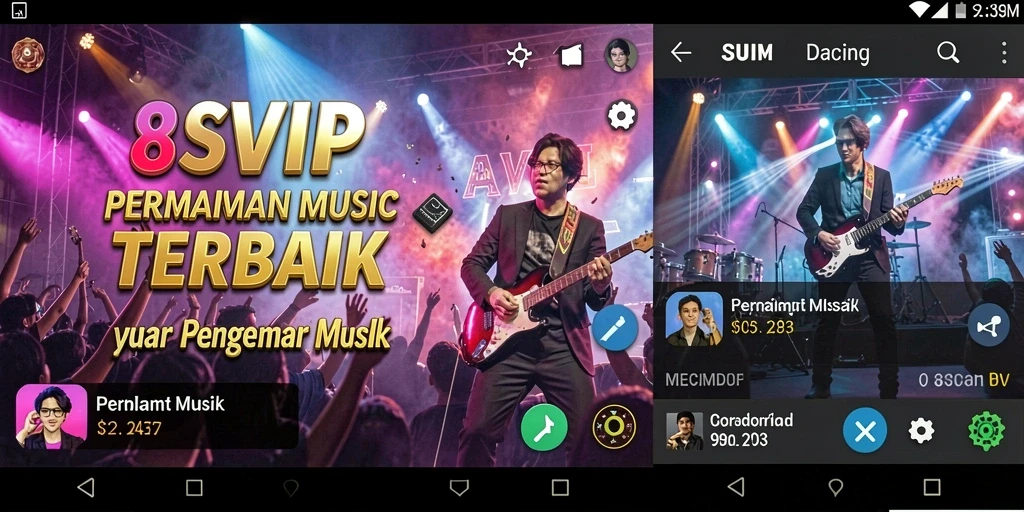 Tampilan gameplay menarik dari 8SVIP yang menampilkan interaksi musik.
