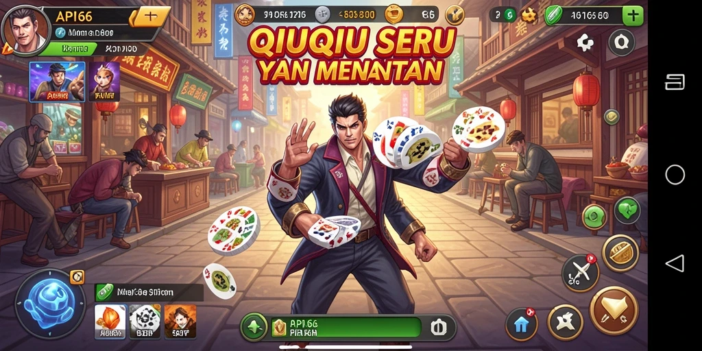 Tampilan gameplay QiuQiu yang seru dan interaktif.