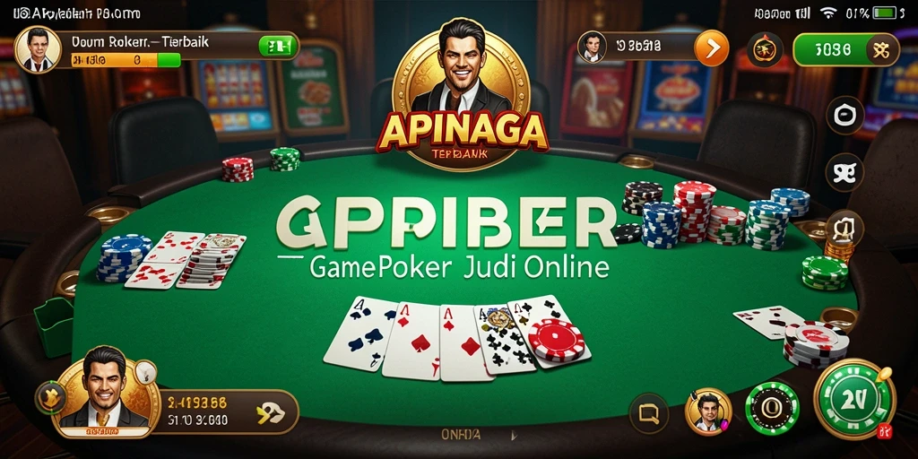 Screenshot APINAGA menunjukkan aksi seru permainan poker.