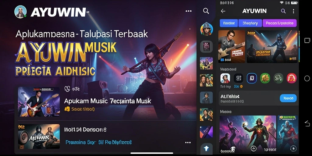 Screenshot gameplay AYUWIN menampilkan antarmuka pengguna yang menarik.