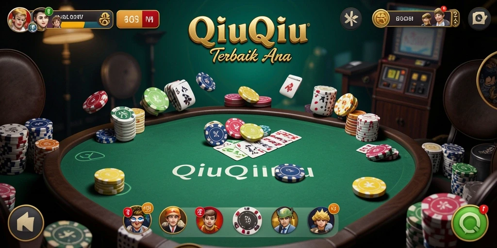 Tampilan permainan QiuQiu di EOS77 yang menarik dan interaktif.