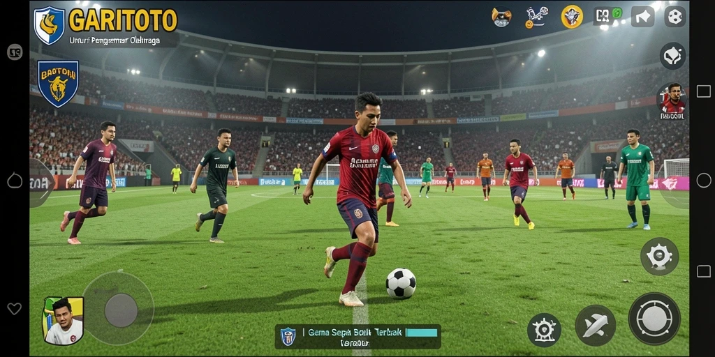 Tangkapan layar GARITOTO menampilkan aksi seru dalam permainan sepak bola.