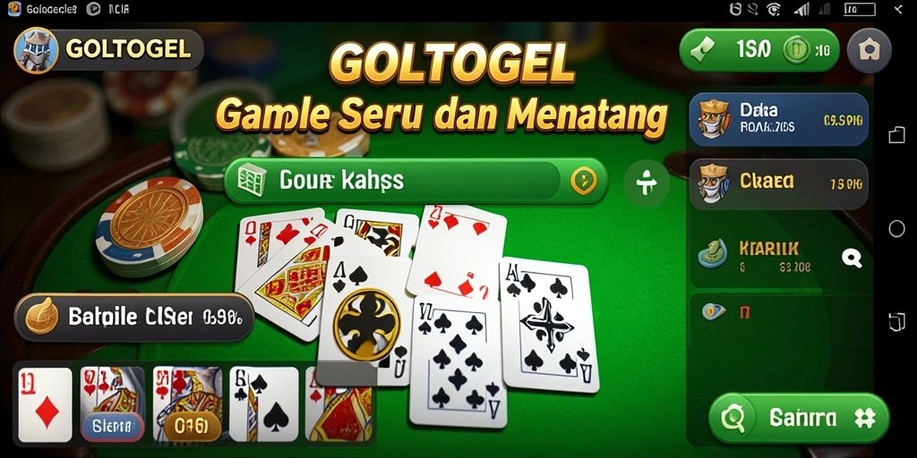 Tampilan menarik gameplay Gaple di GOLTOGEL.