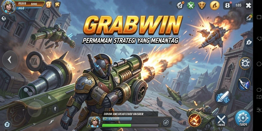 Tampilan gameplay GRABWIN yang dinamis dan strategis.