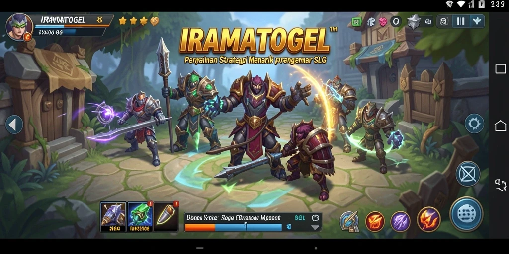 Tampilan dinamis permainan strategi SLG yang mendebarkan.