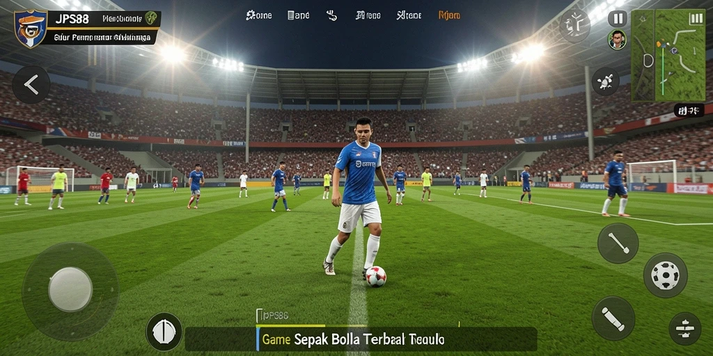 Tangkapan layar JPS88 menampilkan aksi seru dalam permainan sepak bola.