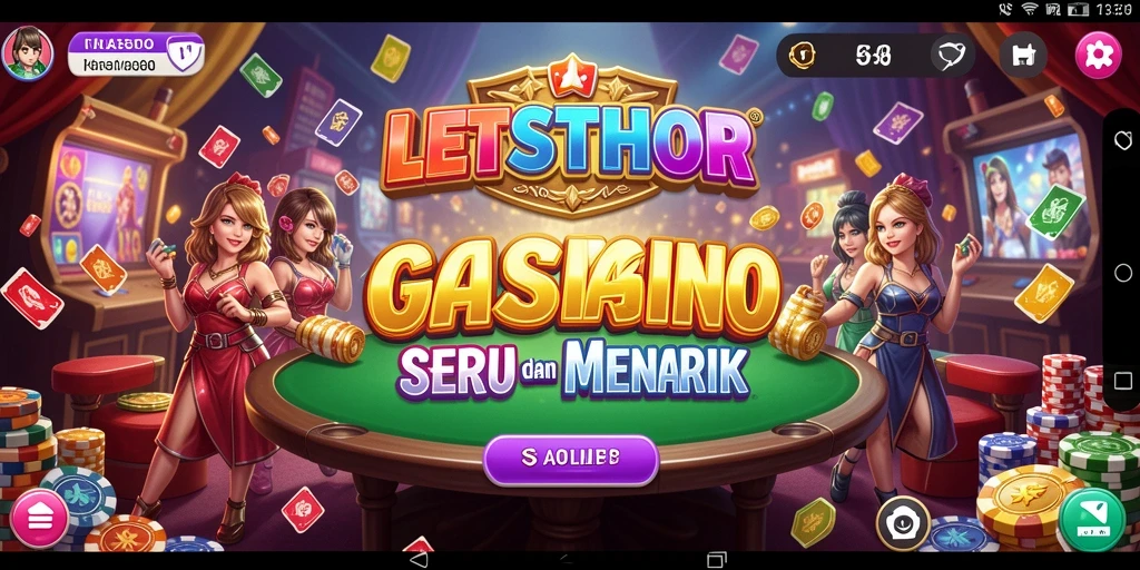 Tampilan gameplay menarik di LETSTHOR dengan fitur kasino yang seru.