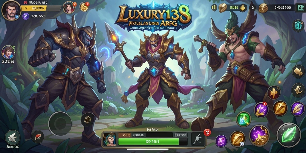 Screenshot gameplay LUXURY138 dengan karakter beraksi dalam pertempuran seru.