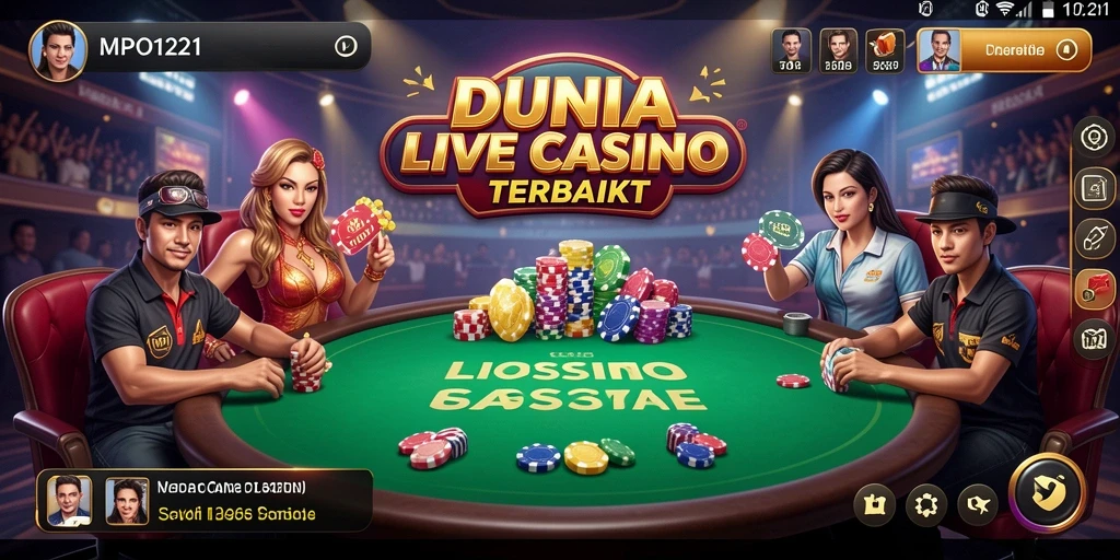 Tampilan gameplay menarik dari aplikasi Live Casino MPO1221.
