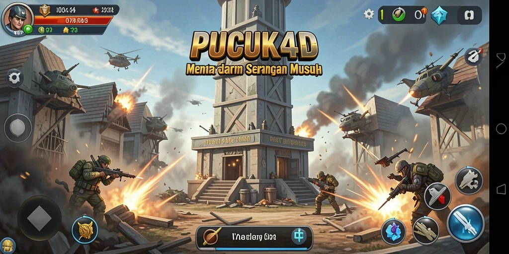 Tampilan gameplay menara pertahanan yang mendebarkan di PUCUK4D.