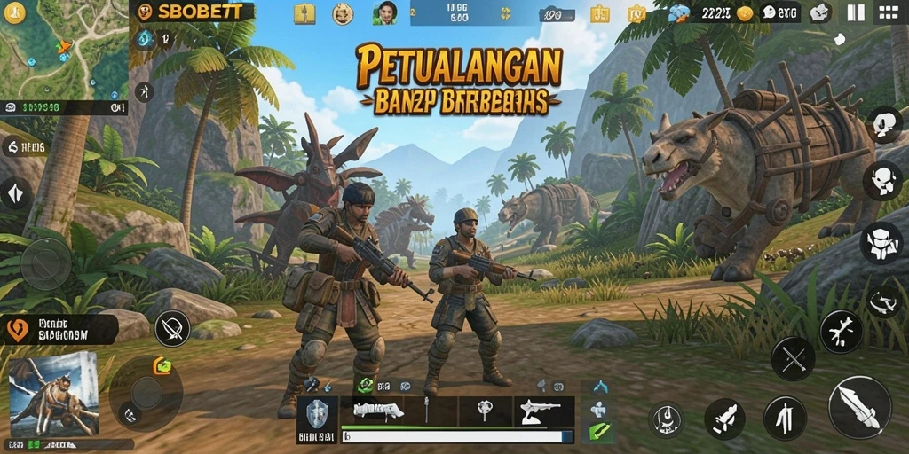 Screenshot menampilkan grafis indah dan gameplay dinamis SBOBET dalam dunia terbuka.